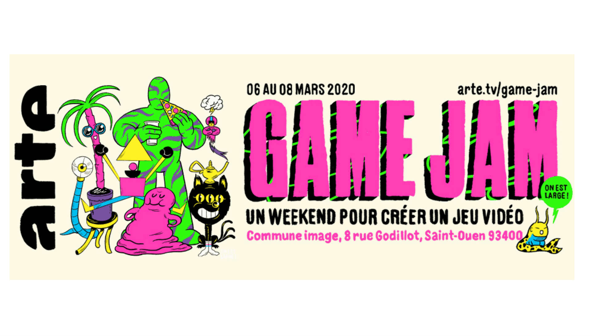 Affiche de la Game Jam 2020 d'Arte
