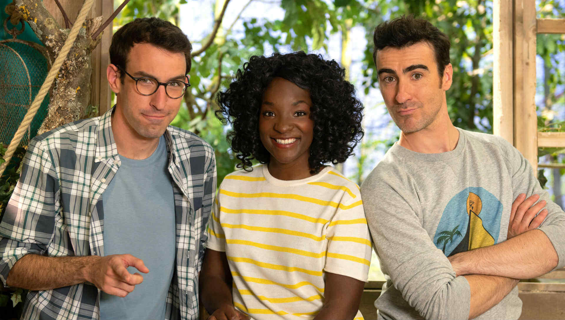  Max Bird, Cécile Djunga et Mathieu Duméry, présentateurs de C'est (toujours) pas sorcier Okoo/France Télévisions