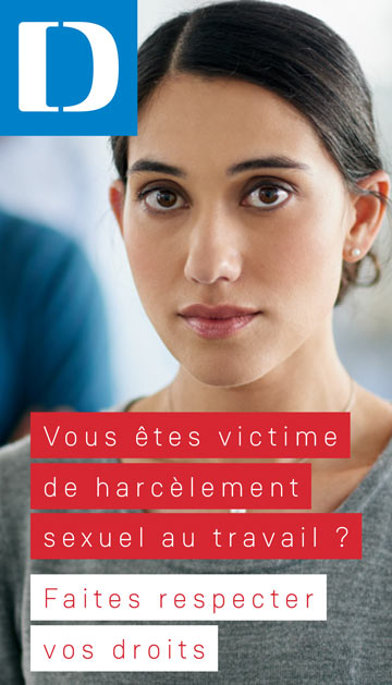 Dépliant harcèlement sexuel au travail