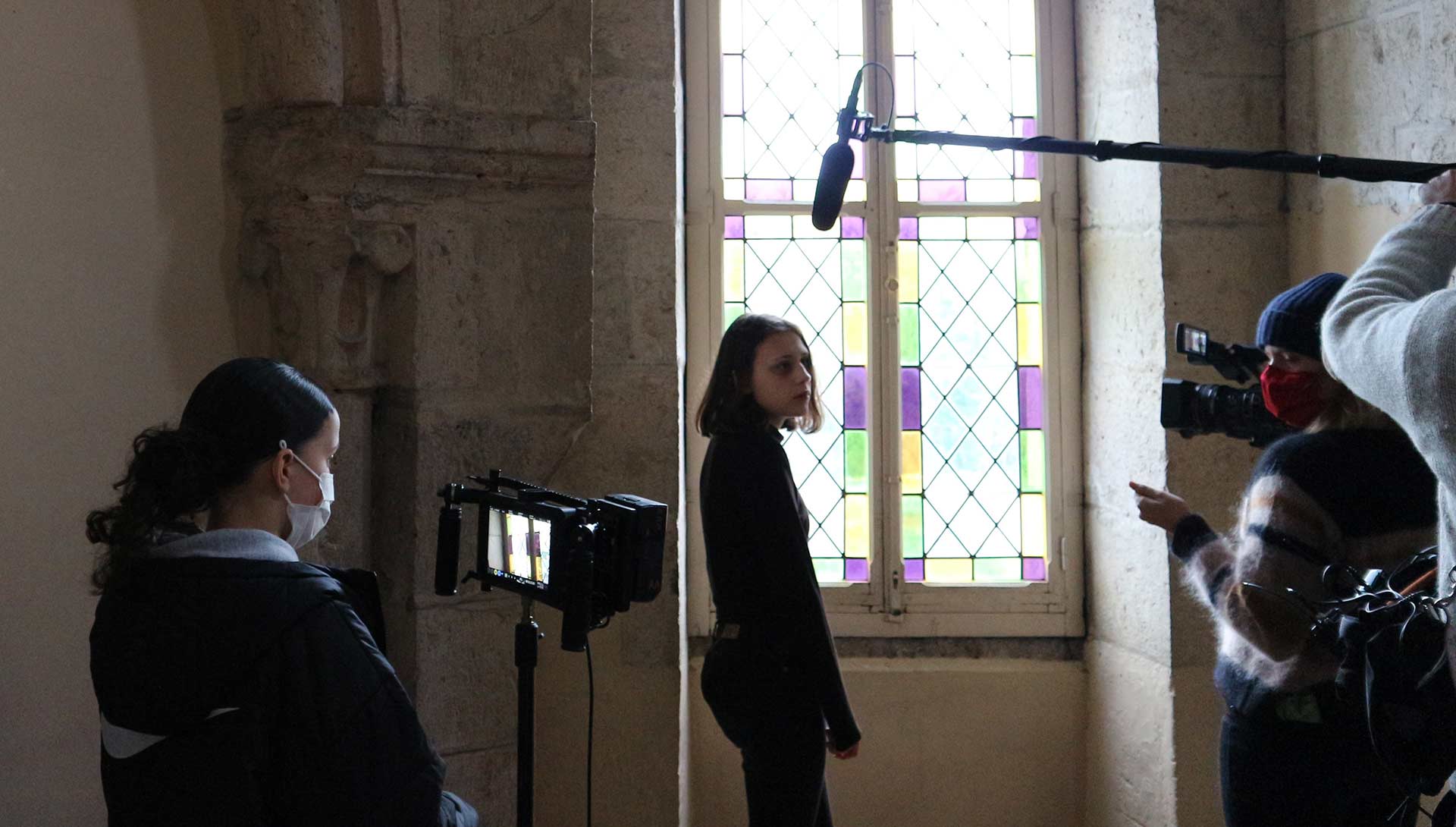 Tournage d'Amitié mortelle dans le château de Nemours © Laure Farantos