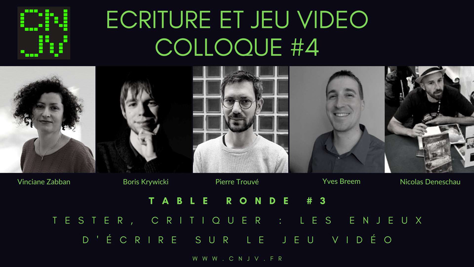 L'une des tables-rondes du 4e colloque « Écriture et jeu vidéo ».