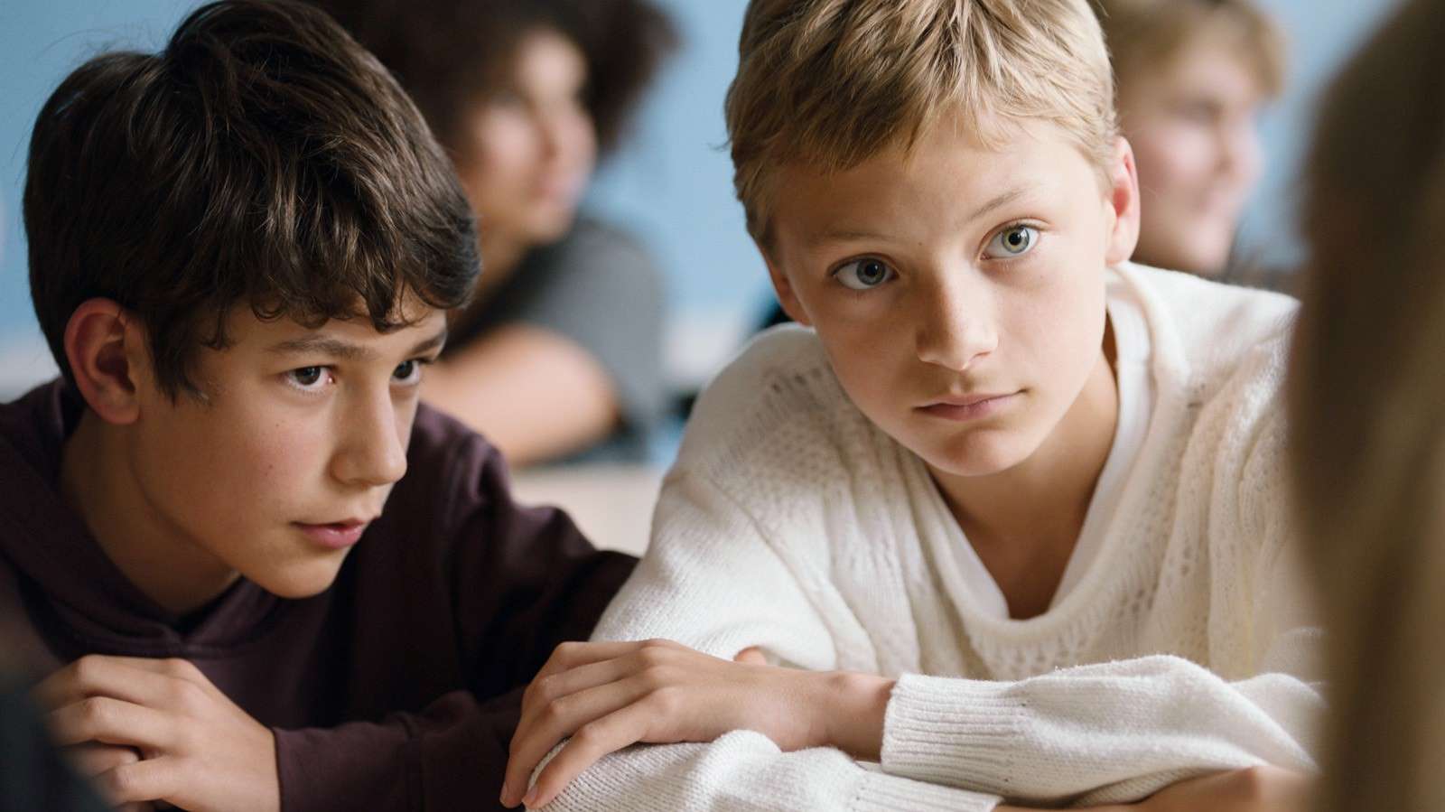 Gustav De Waele et Eden Dambrine dans « Close » de Lukas Dhont.