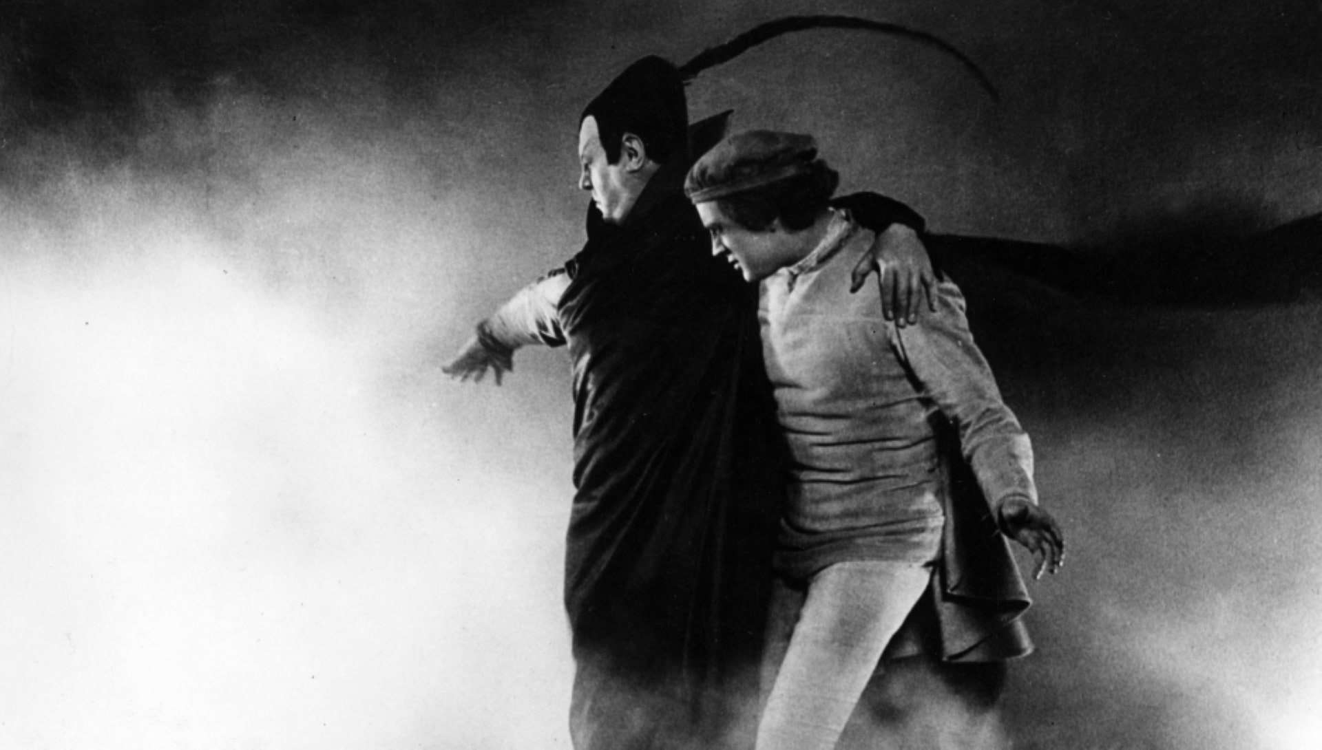 Gösta Ekman (Faust) et Emil Jannings (Mephisto) dans « Faust, une légende allemande » de F.W Murnau.