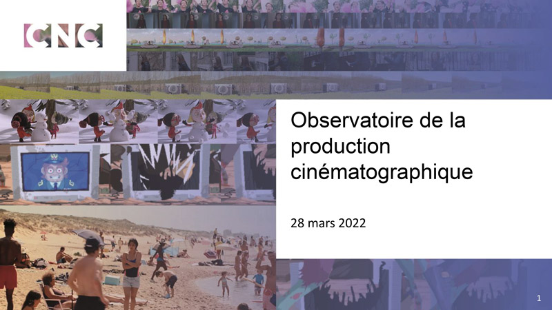 Observatoire de la production cinématographique - Mars 2022