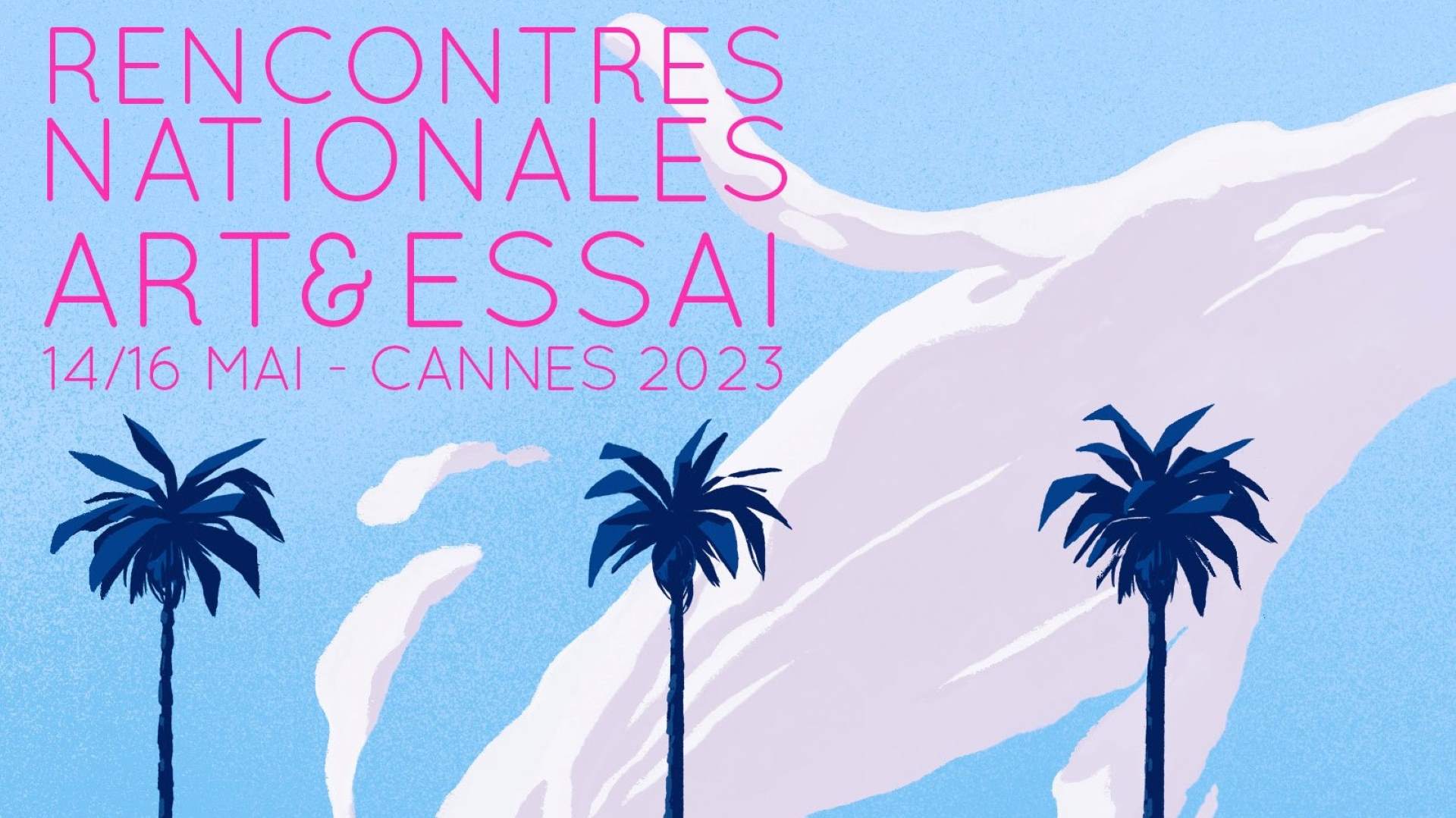 L'affiche des Rencontres nationales Art et Essai 2023.