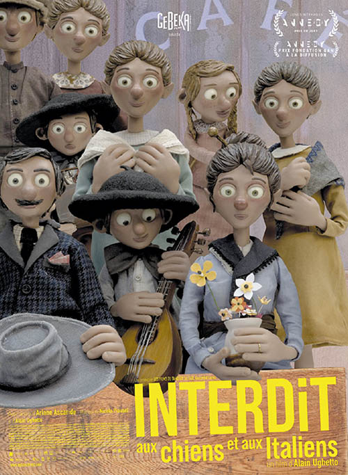 Affiche Interdit aux chiens et aux Italiens