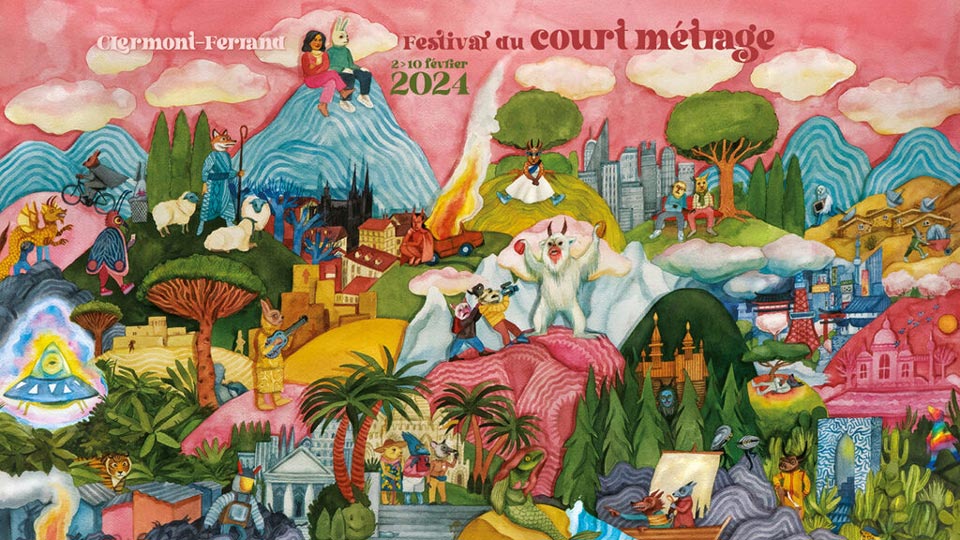 Affiche du Festival du court métrage de Clermont-Ferrand 2024