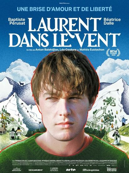 Affiche de Laurent dans le vent réalisé par Anton Balekdjian, Léo Couture, Mattéo Eustachon
