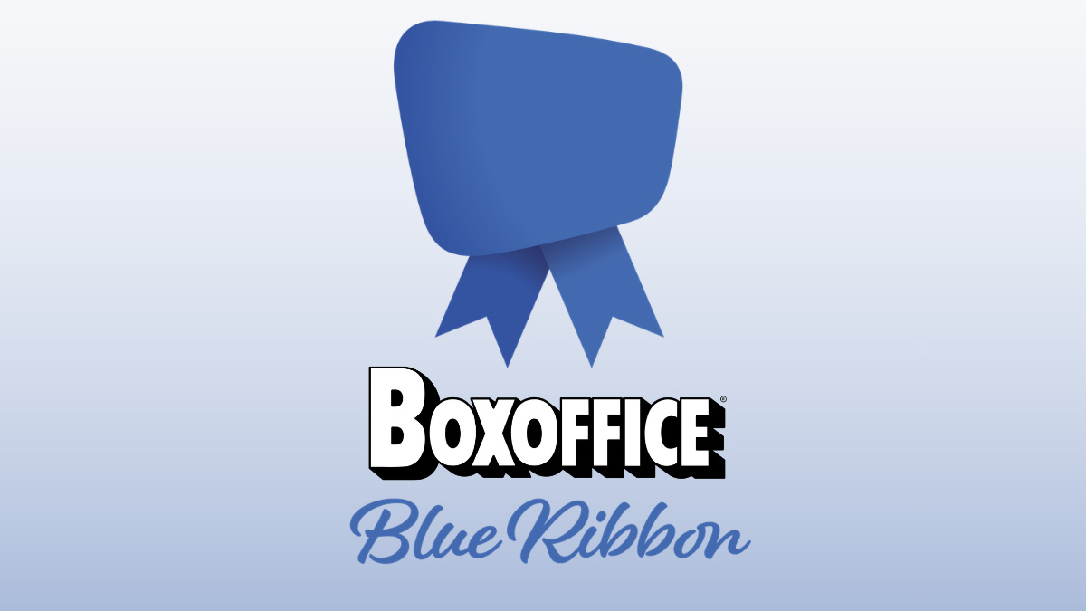 Le logo Boxoffice Blue Ribbon