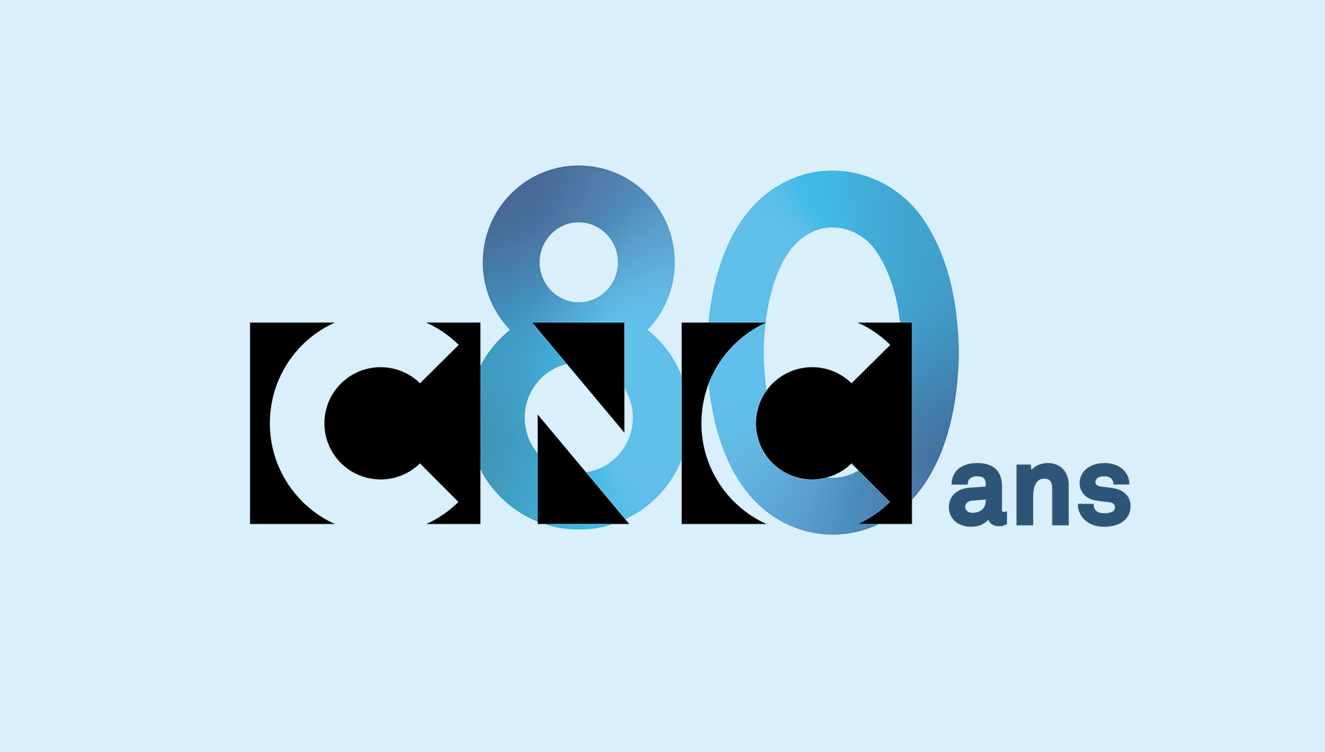 Logo 80 CNC - Bleu