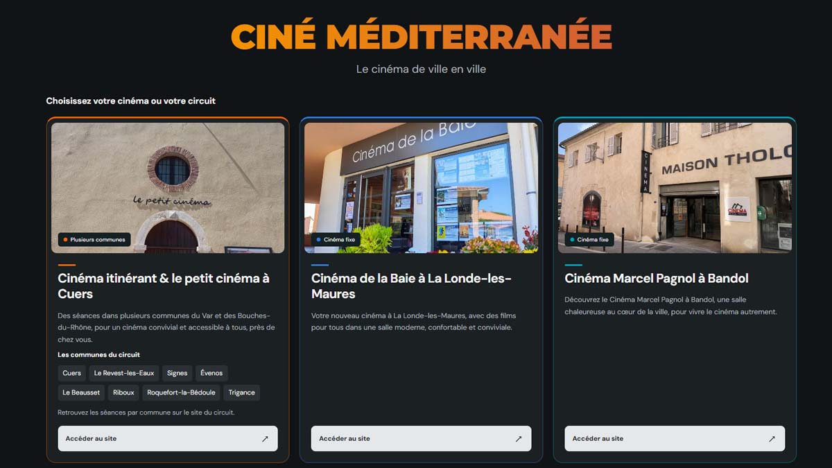 Le site de Ciné Méditerranée