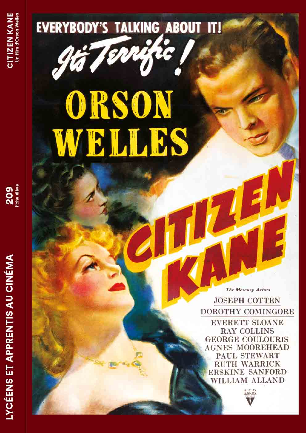 Couverture de la fiche élève du film Citizen Kane d'Orson Welles