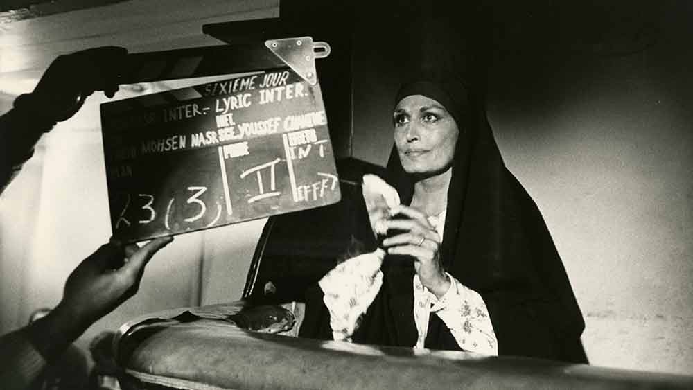 Dalida sur le tournage du film Le Sixième Jour 