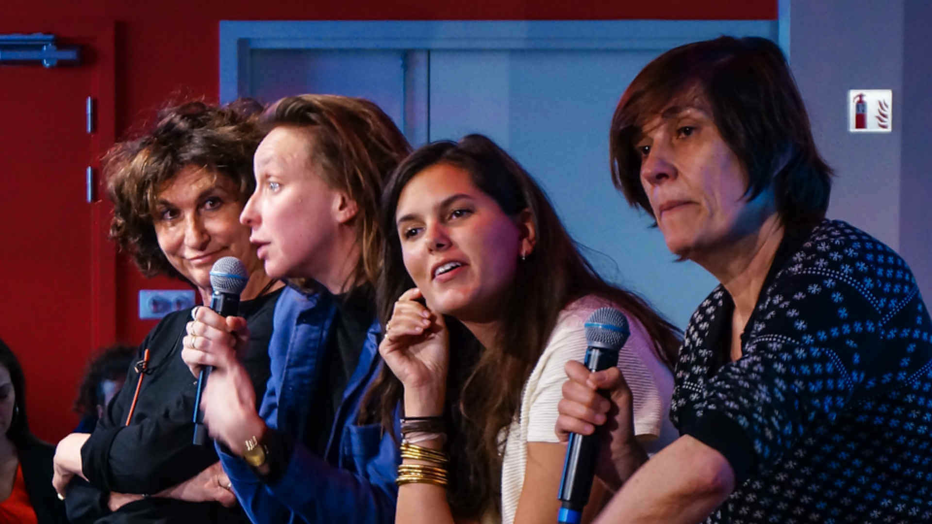 Céline Sciamma, Catherine Corsini, Iris Brey et Fabienne Servan Schreiber à la table ronde Causette du 7 mars 2019