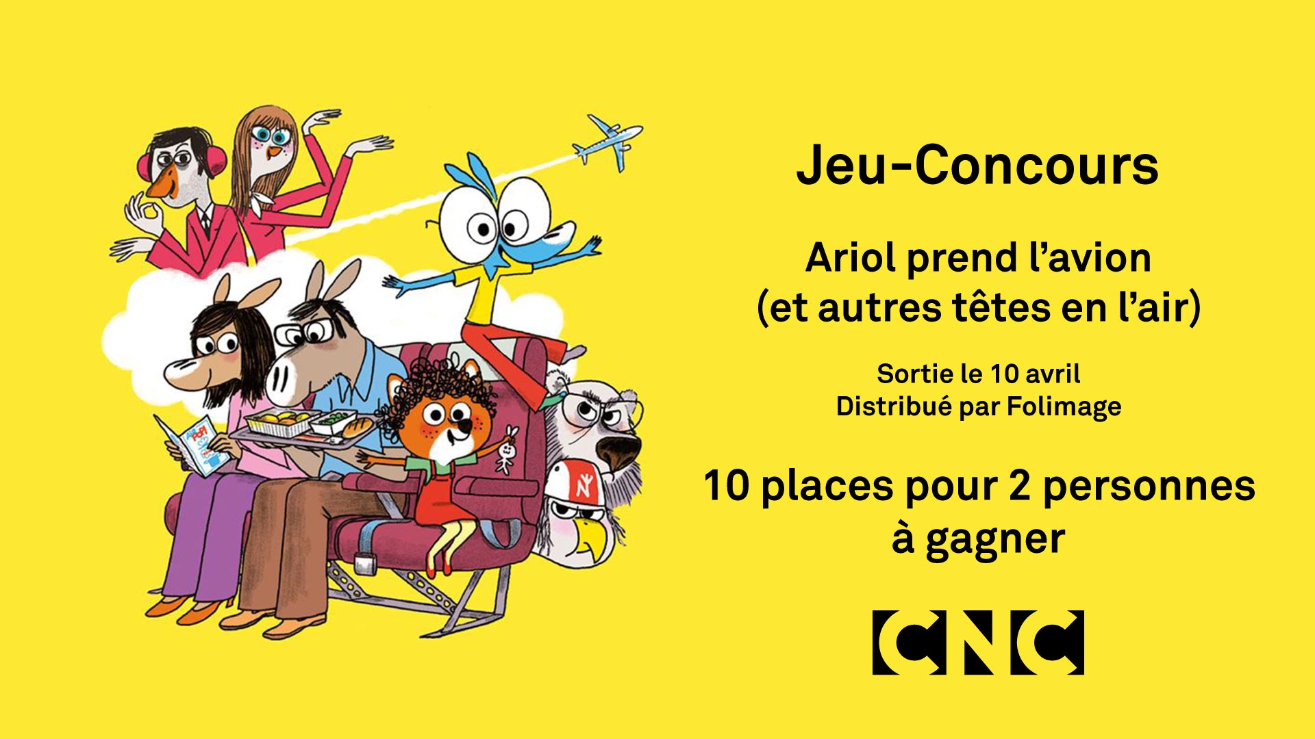 Jeu-concours Ariol prend l'avion