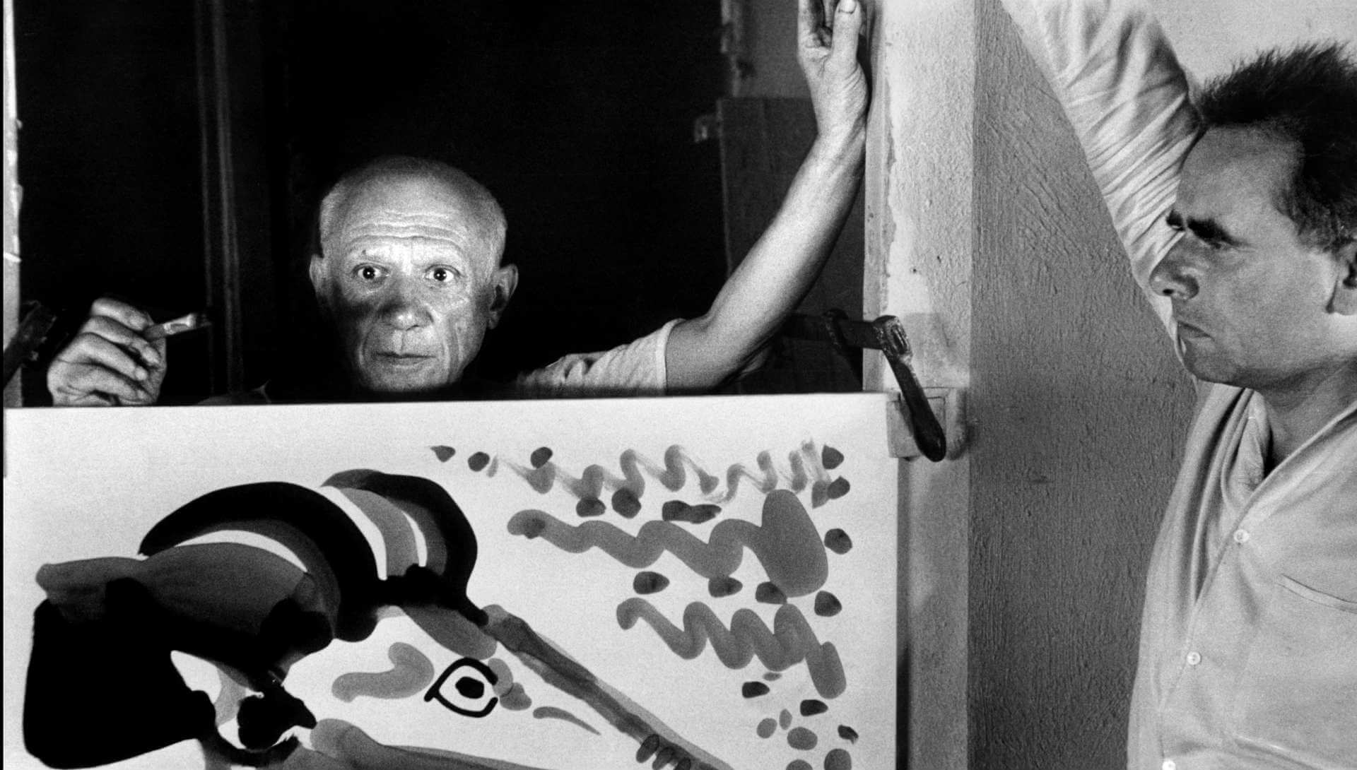 Pablo Picasso et Henri-Georges Clouzot dans Le Mystère Picasso