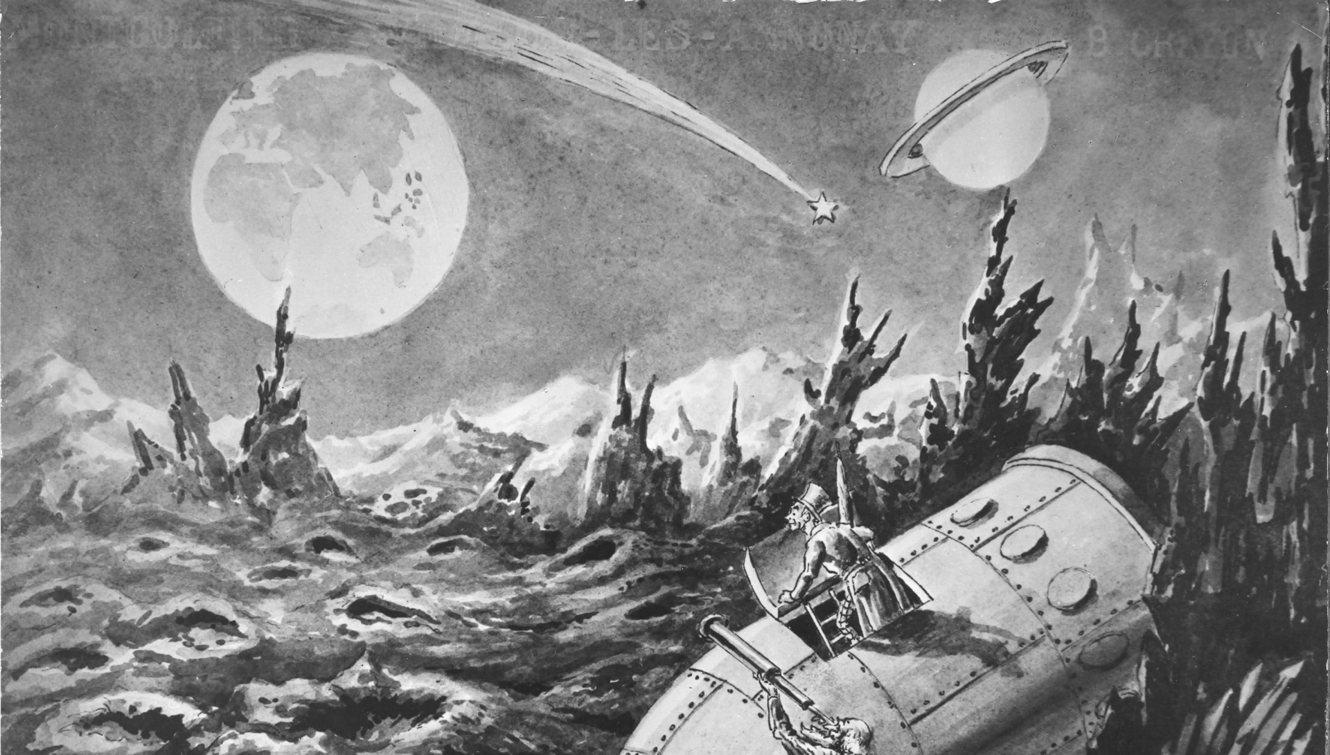 Esquisse de Georges Méliès pour Le Voyage dans la lune - collection de La Cinémathèque française