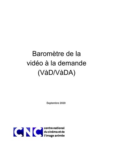 Baromètre de la vidéo à la demande (VàD/VàDA) - septembre 2020