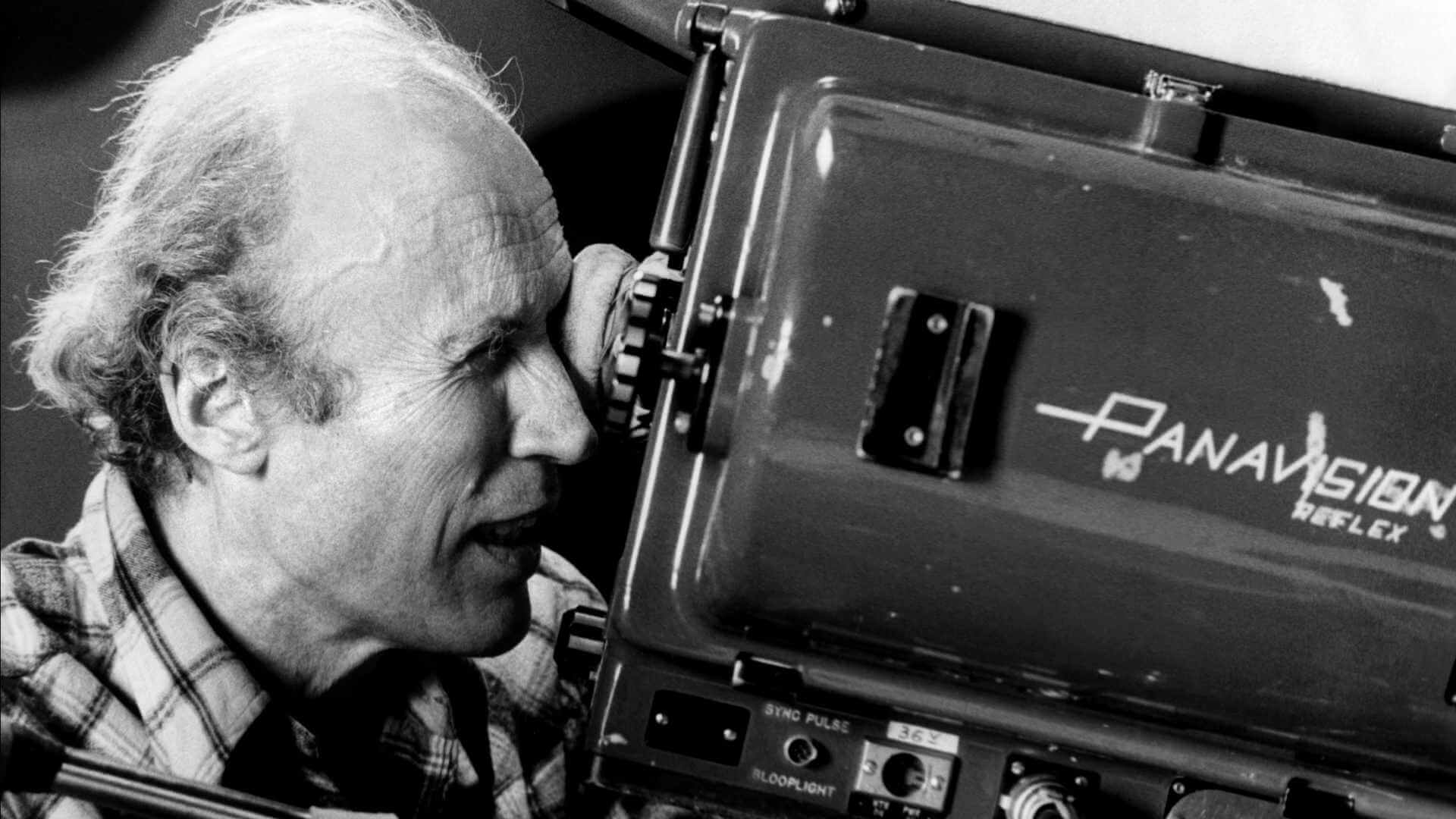 Eric Rohmer sur le tournage de Perceval le Gallois